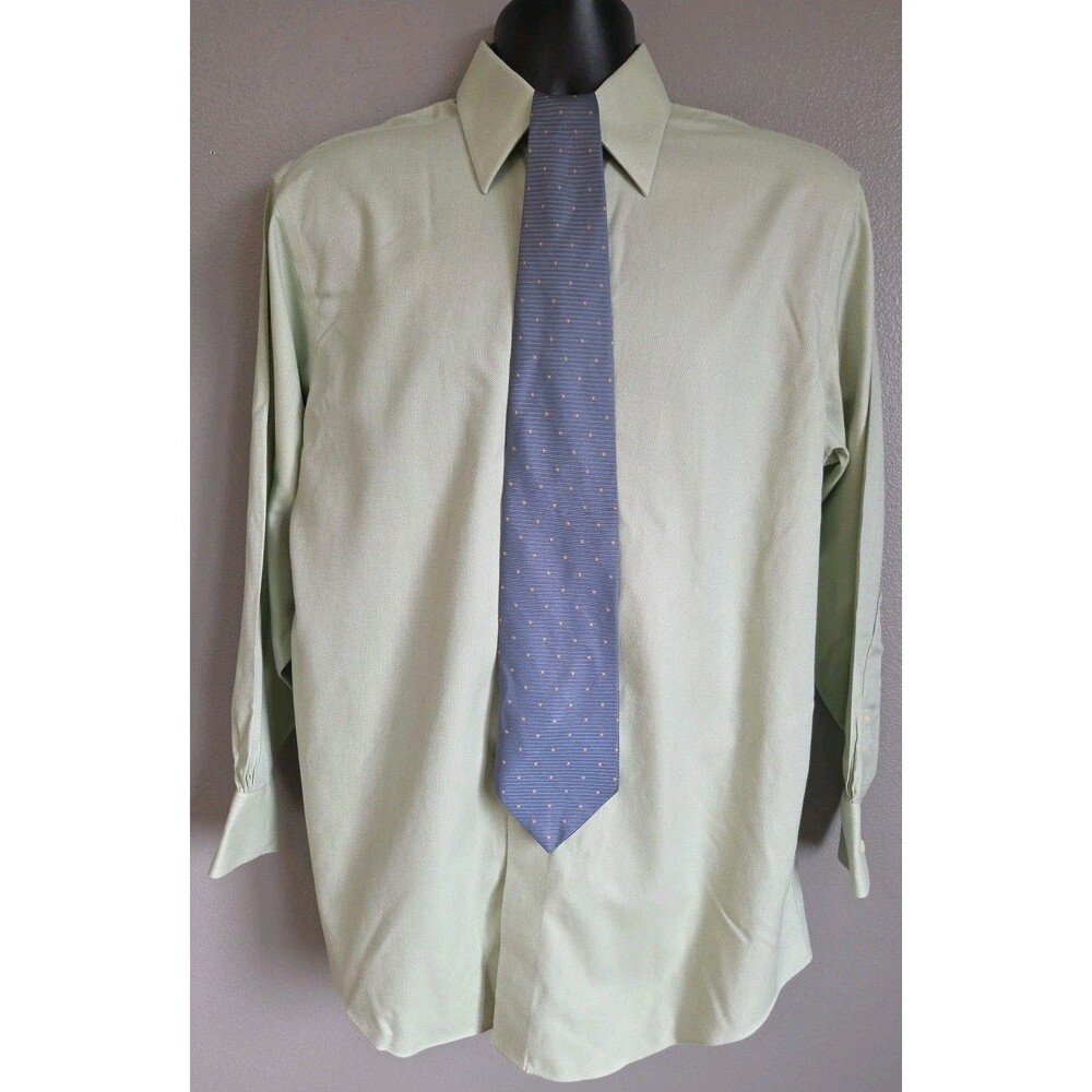 Brooks Brothers Non-Iron All Cotton 15.5-32 Mint Green Shirt Geoffrey Beene Tie